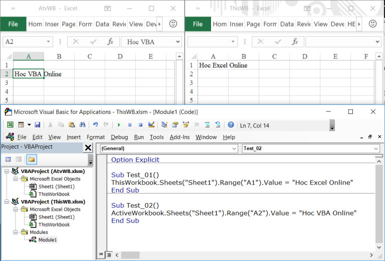 code VBA trong Excel